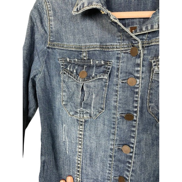 Kut From‎ the Kloth Amelia Blue Denim Jean Jacket, Women Sz Small Med Wash - Picture 5 of 12